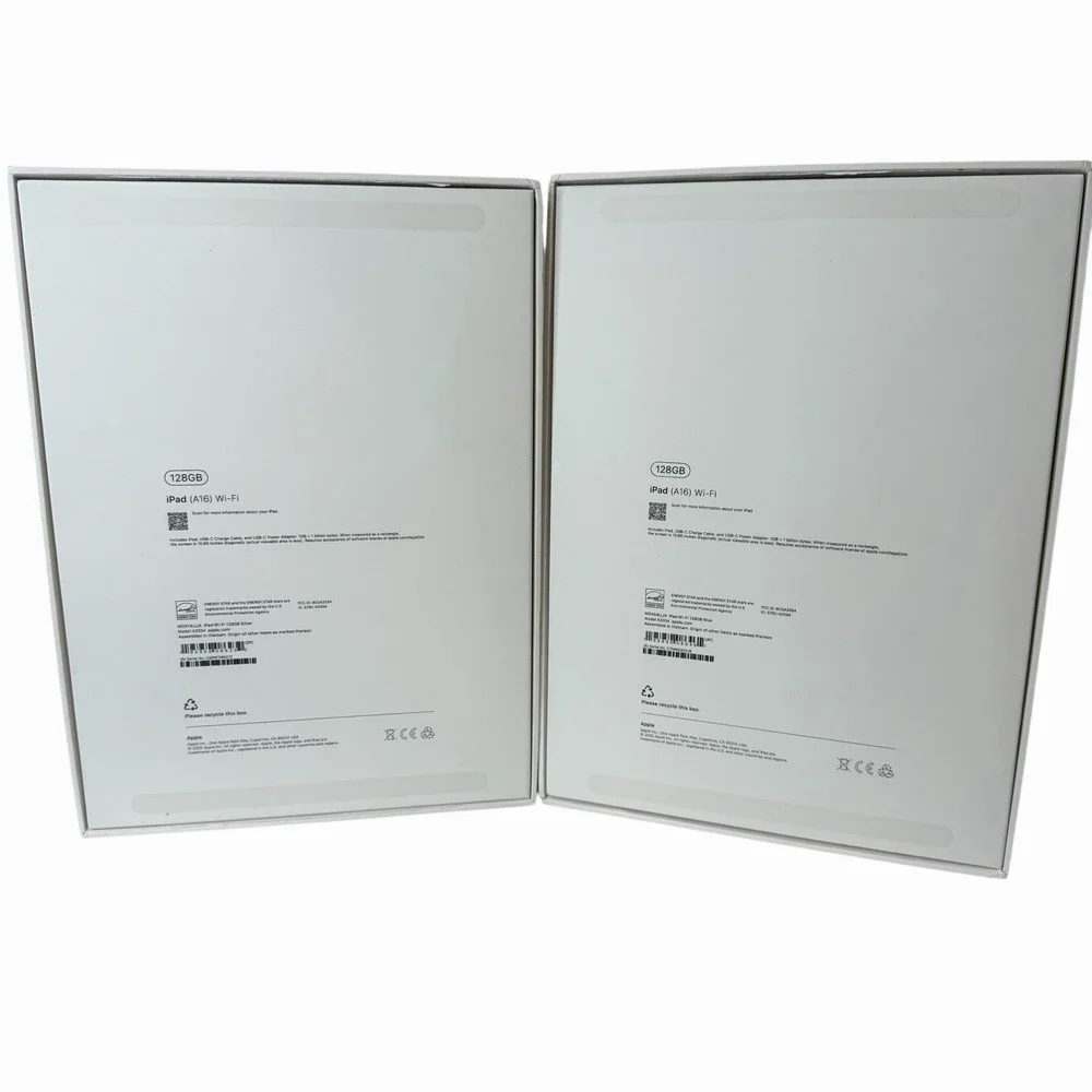 iPad A16 11th Generation 128GB A3354 Wifi 2025 Set Of 2‎ Boxes Only Blue Silver